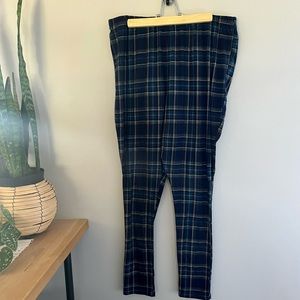 Blue plaid Denver Hayes leggings (2xl)